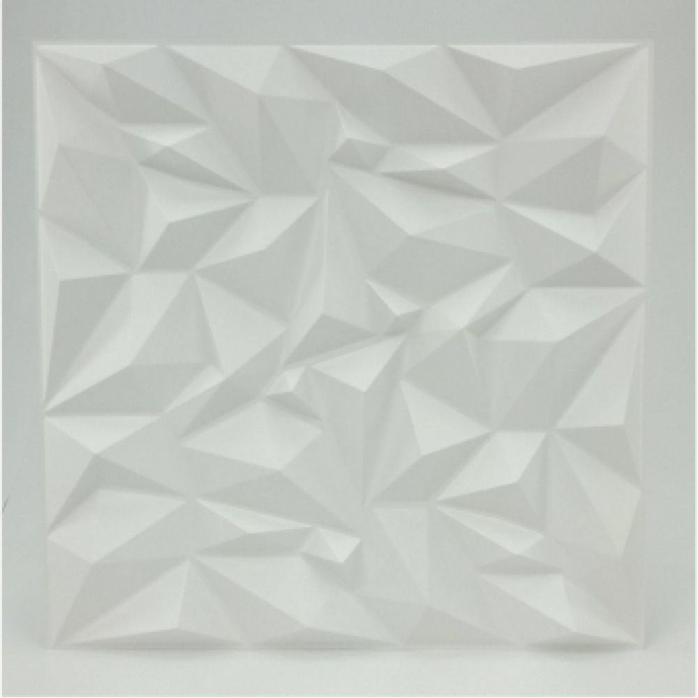 Revestimento De Parede 3D Goede Tipo Painel Plástico 50x50cm Branco