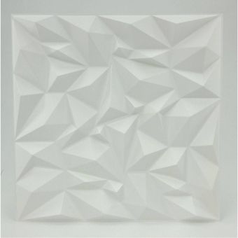 Revestimento De Parede 3D Goede Tipo Painel Plástico 50x50cm Branco